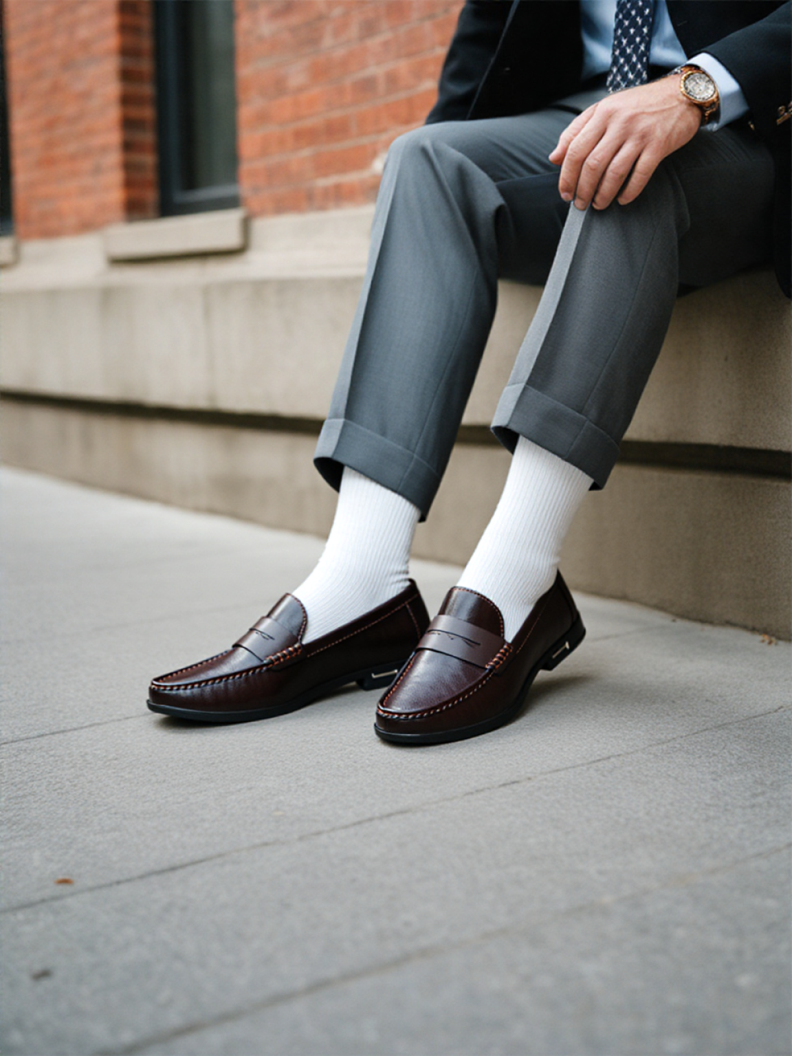 Bernard™ | Mocassin en cuir véritable, finition haut de gamme