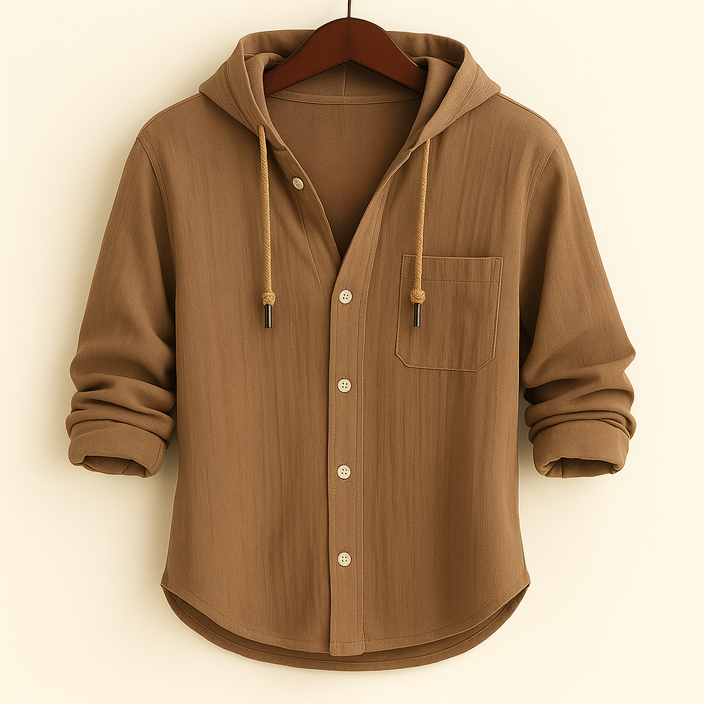 Chez Monsieur™ | Chemise de luxe en coton doux avec capuche