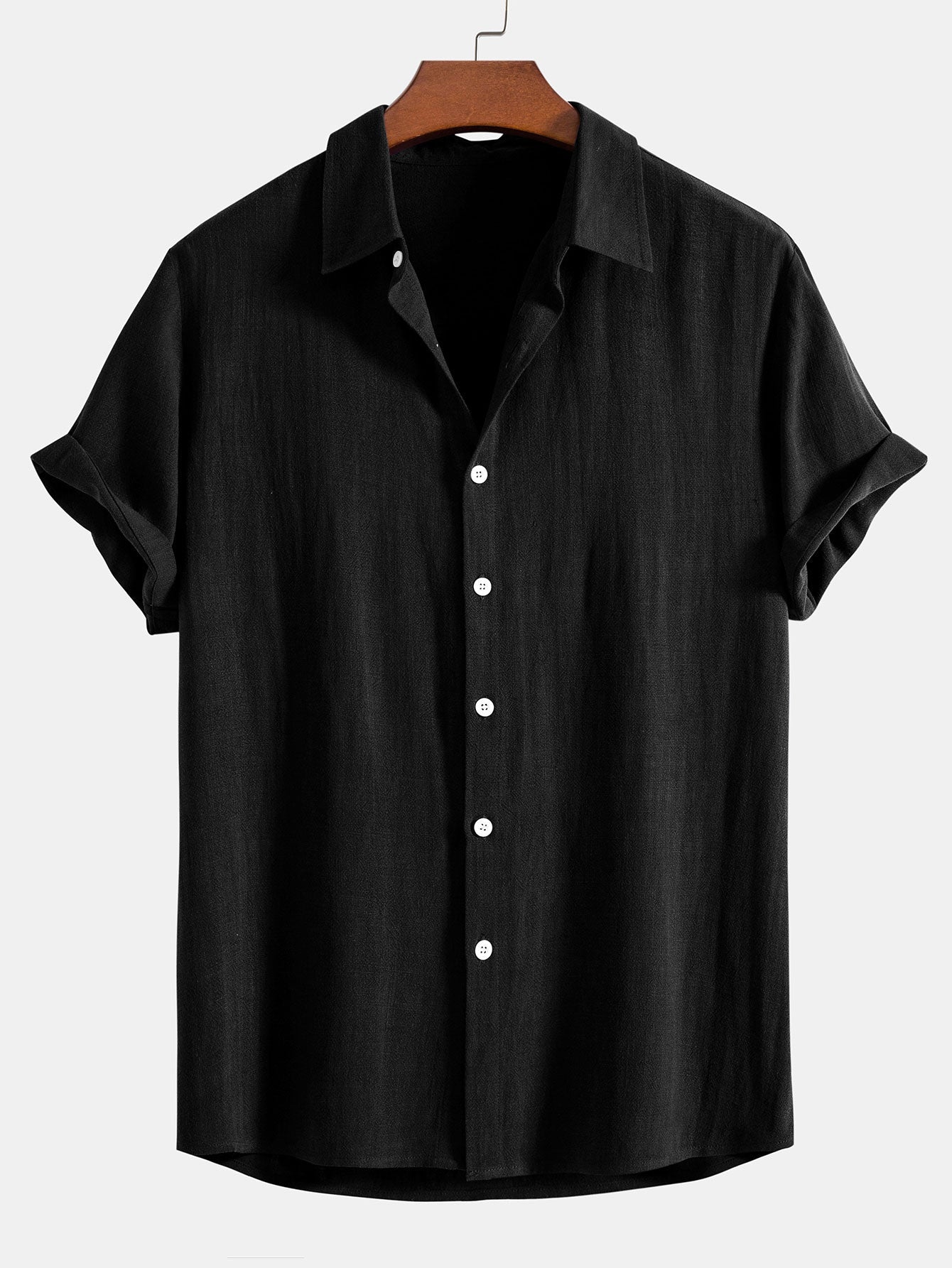 Gustave™ | Chemise en mélange lin et viscose avec boutons et pantalon droit en lin