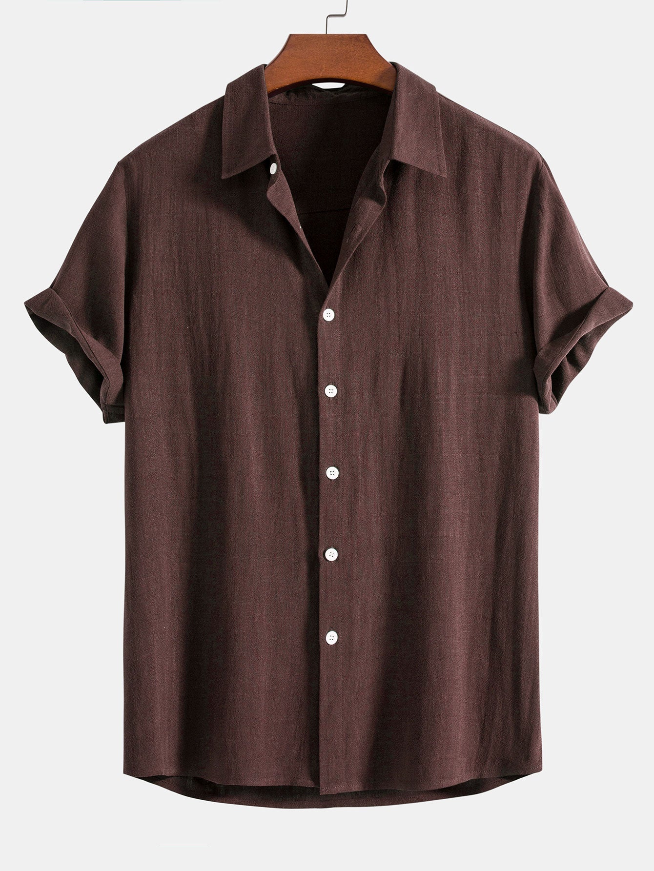Gustave™ | Chemise en mélange lin et viscose avec boutons et pantalon droit en lin