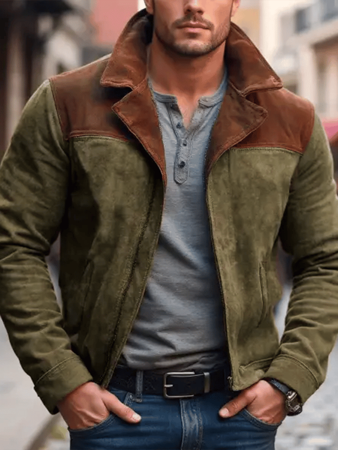 Raymond™ | Veste vintage en suède