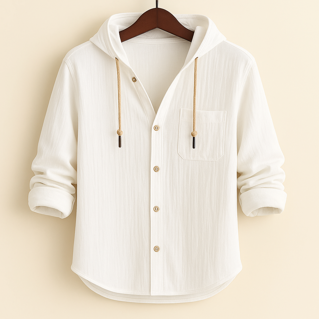 Chez Monsieur™ | Chemise de luxe en coton doux avec capuche