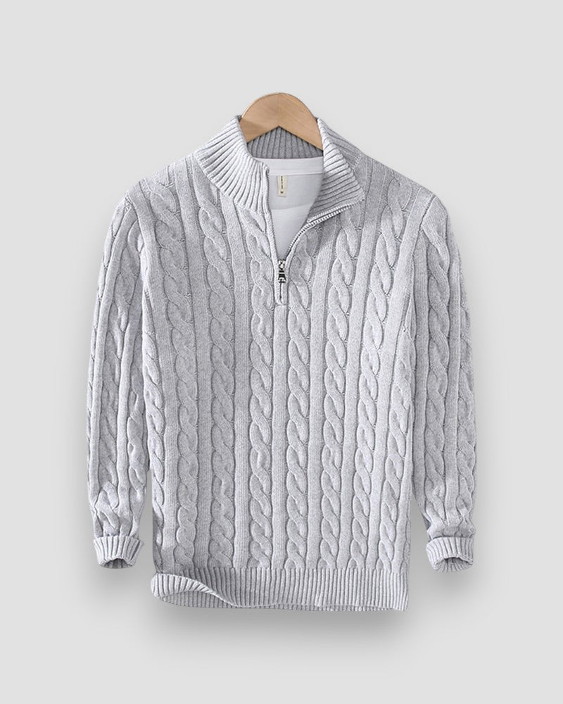 Clément™ | Pull zippé de luxe à col montant