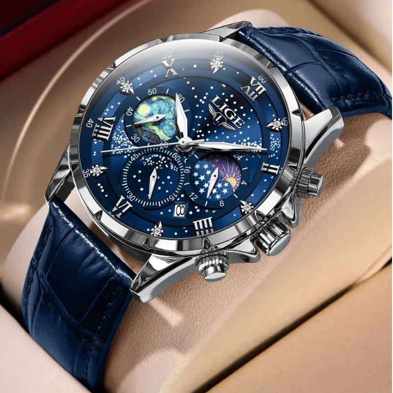 Julien™ | Montre Phase Lunaire Luxe