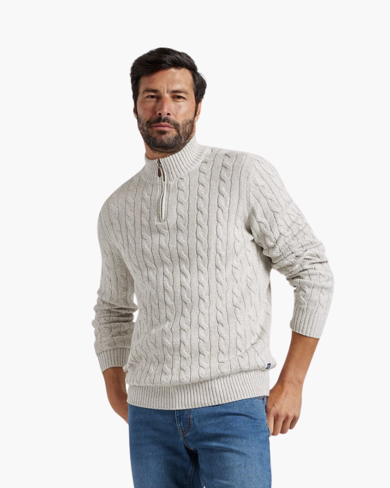 Clément™ | Pull zippé de luxe à col montant