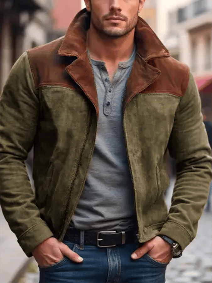 Raymond™ | Veste vintage en suède