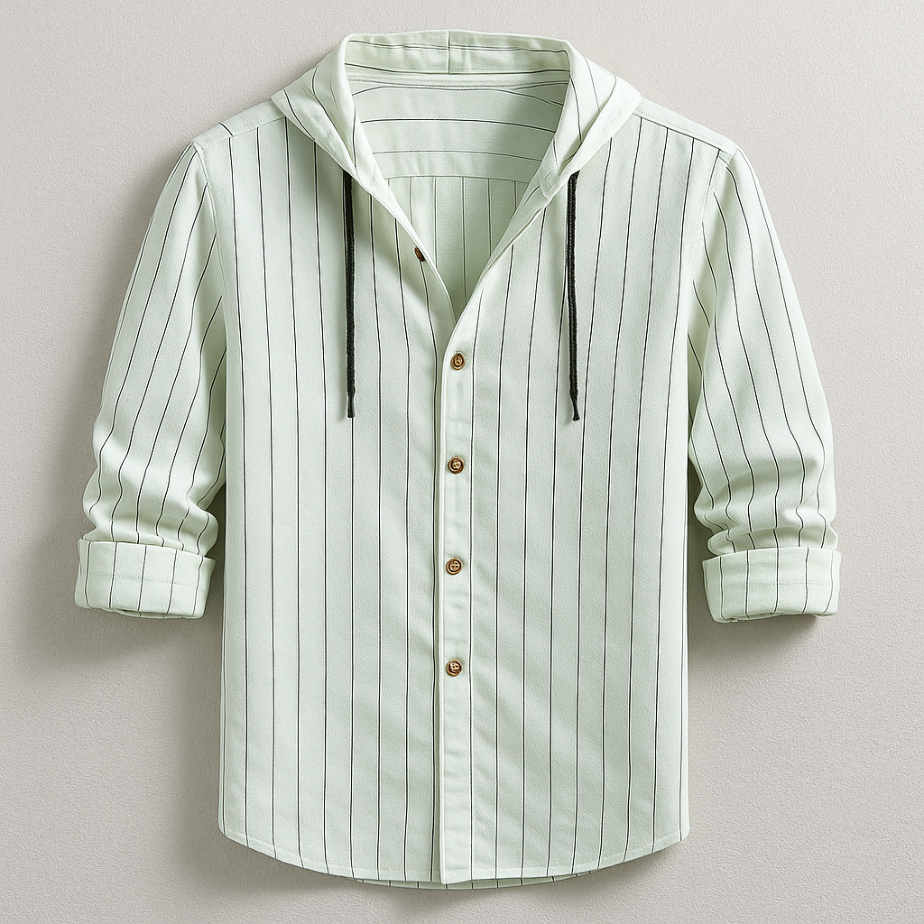 Chez Monsieur™ | Chemise de luxe à rayures avec capuche
