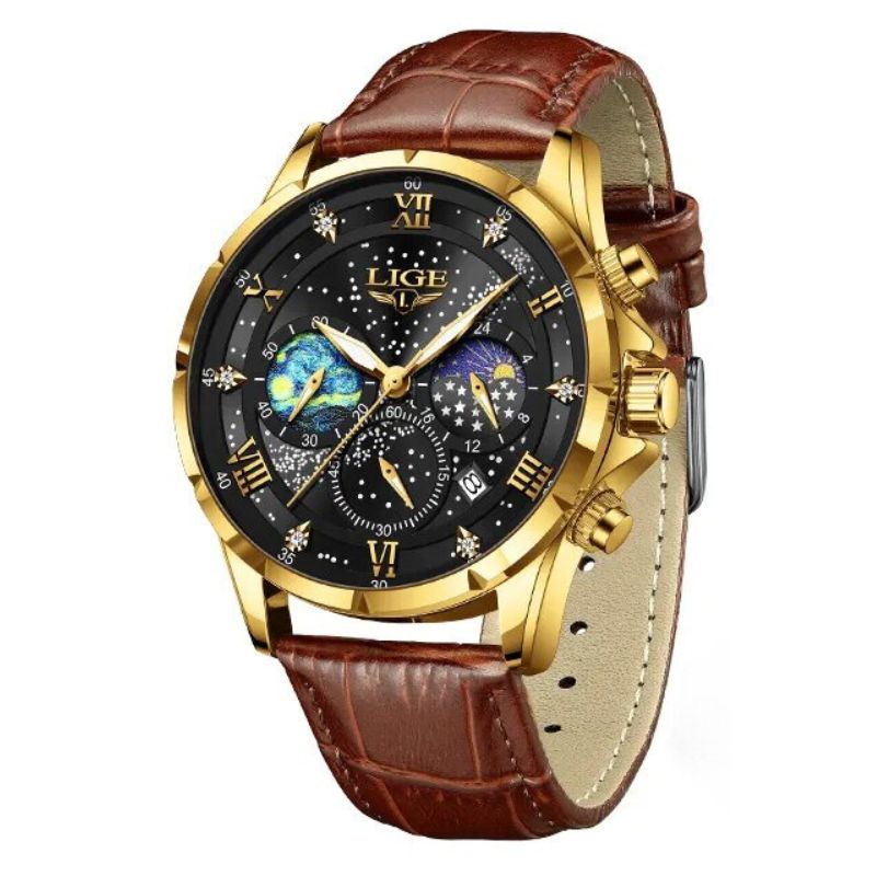 Julien™ | Montre Phase Lunaire Luxe