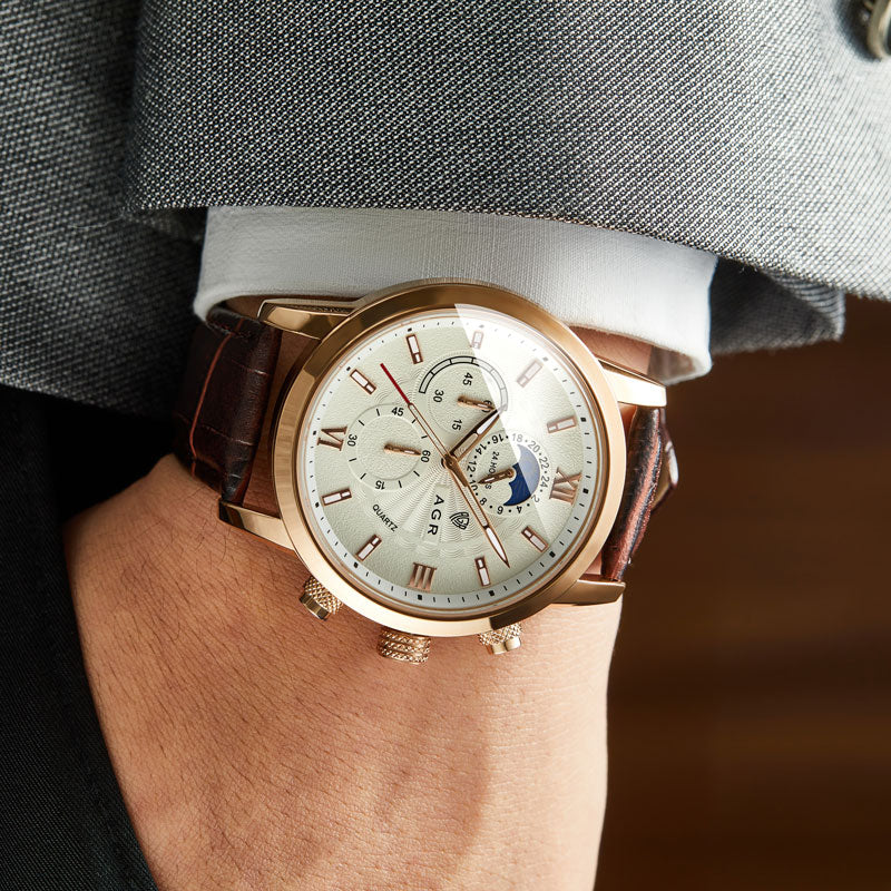 Lucien™ | Montre Quartz de Luxe en Cuir