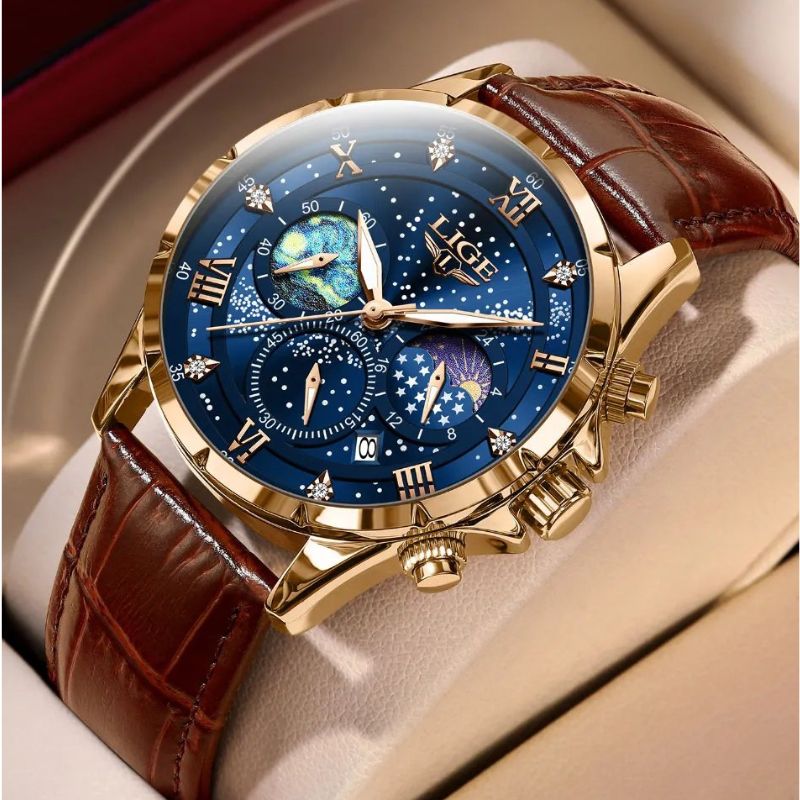 Julien™ | Montre Phase Lunaire Luxe