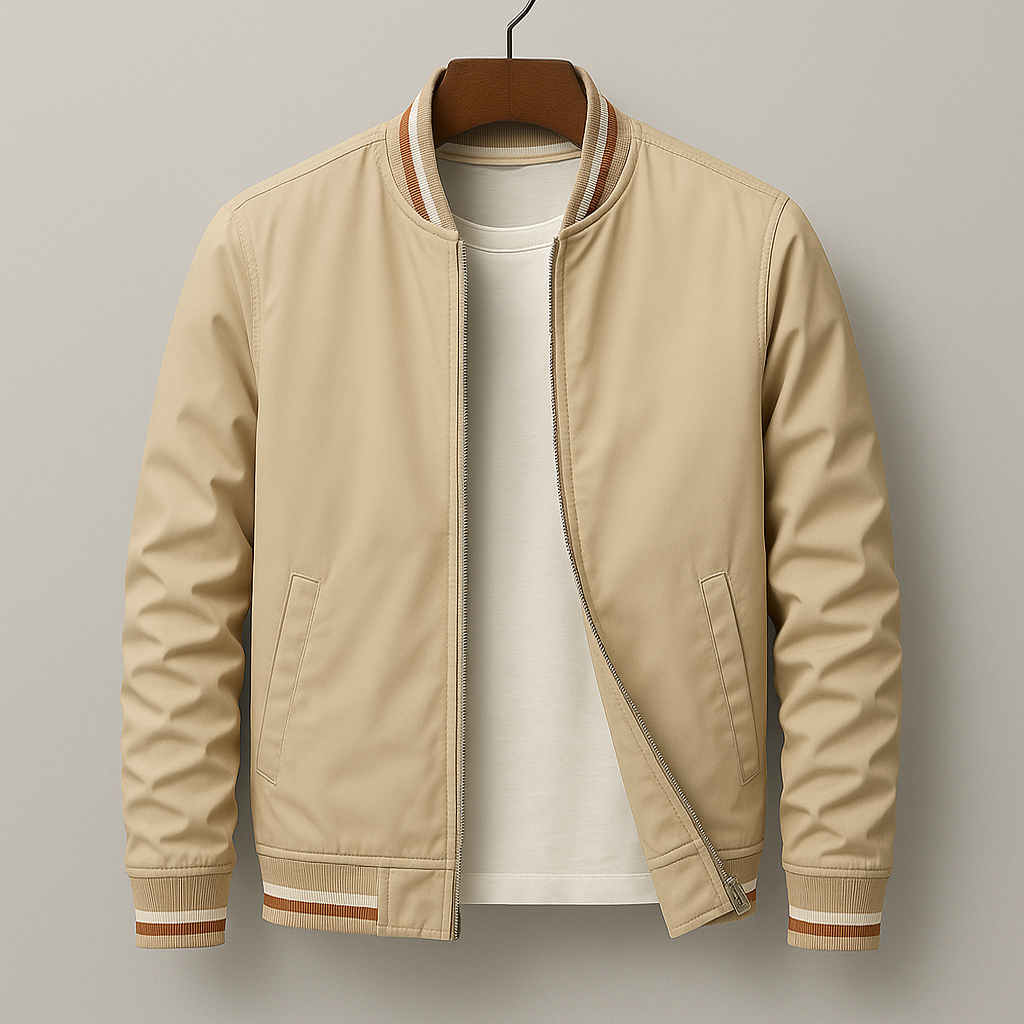 Chez Monsieur™ | Blouson Bomber Élégant à Rayures