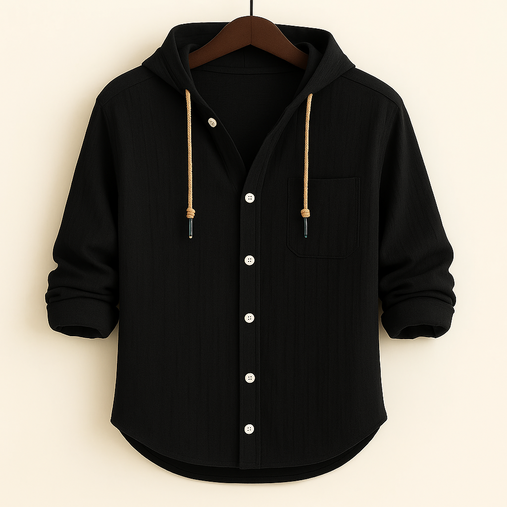 Chez Monsieur™ | Chemise de luxe en coton doux avec capuche