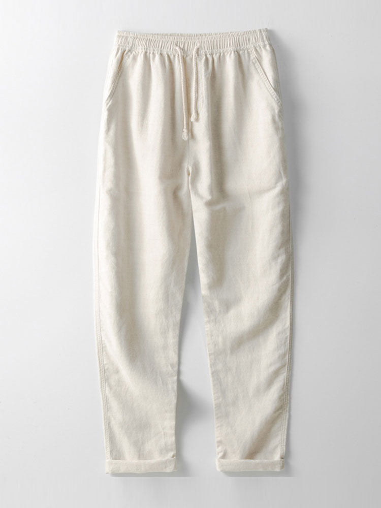 Gustave™ | Chemise en mélange lin et viscose avec boutons et pantalon droit en lin