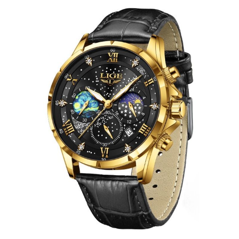 Julien™ | Montre Phase Lunaire Luxe