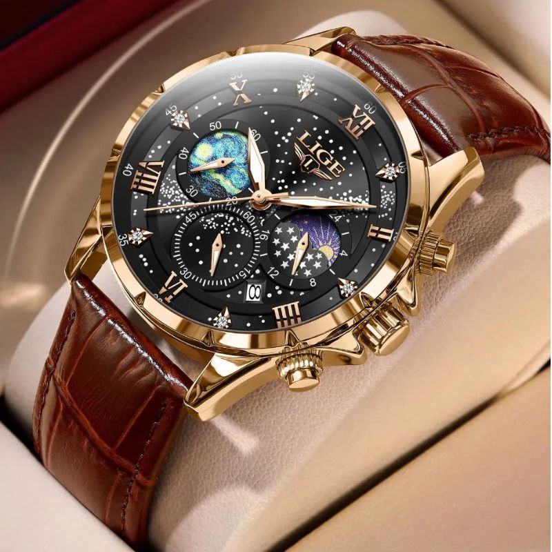Julien™ | Montre Phase Lunaire Luxe
