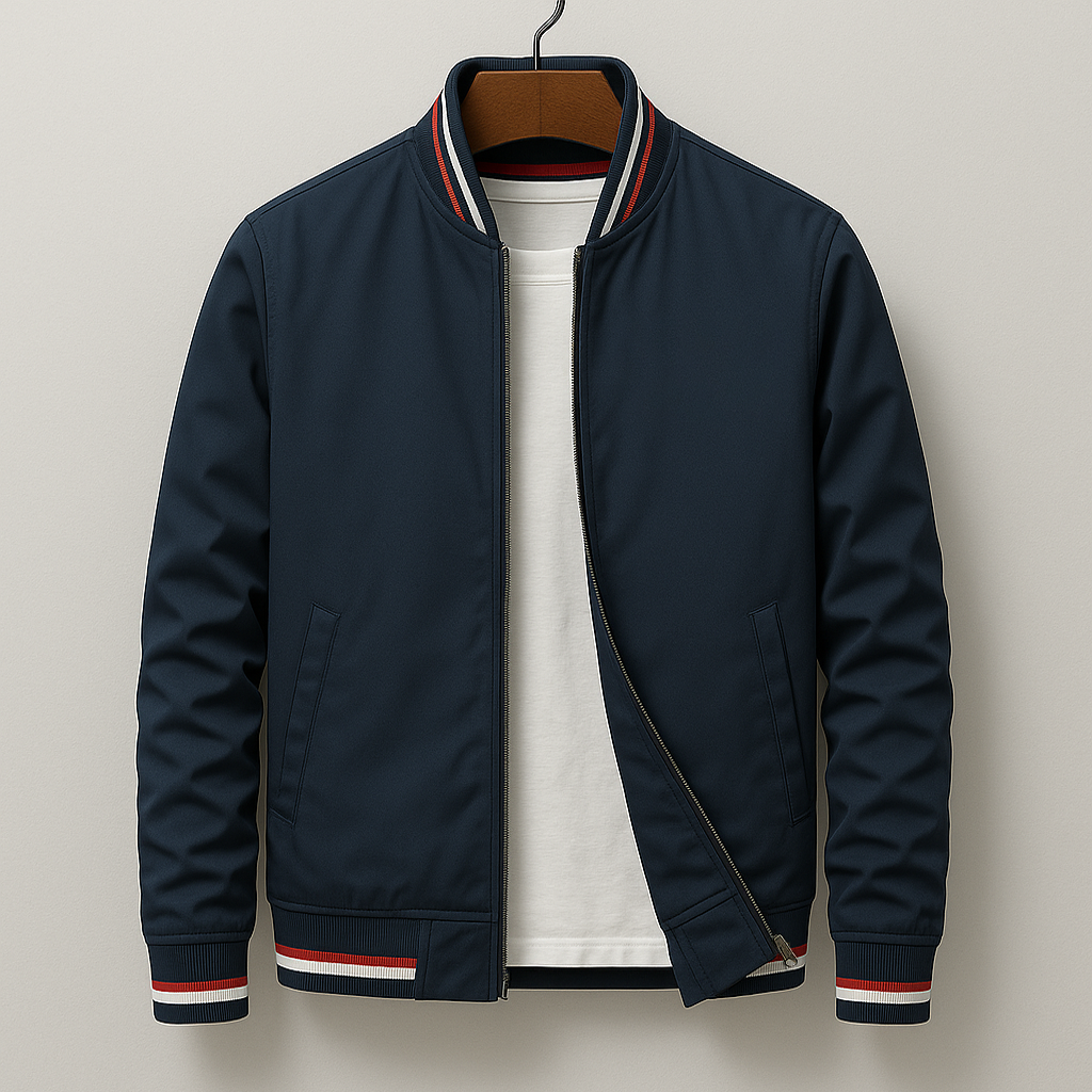 Chez Monsieur™ | Blouson Bomber Élégant à Rayures