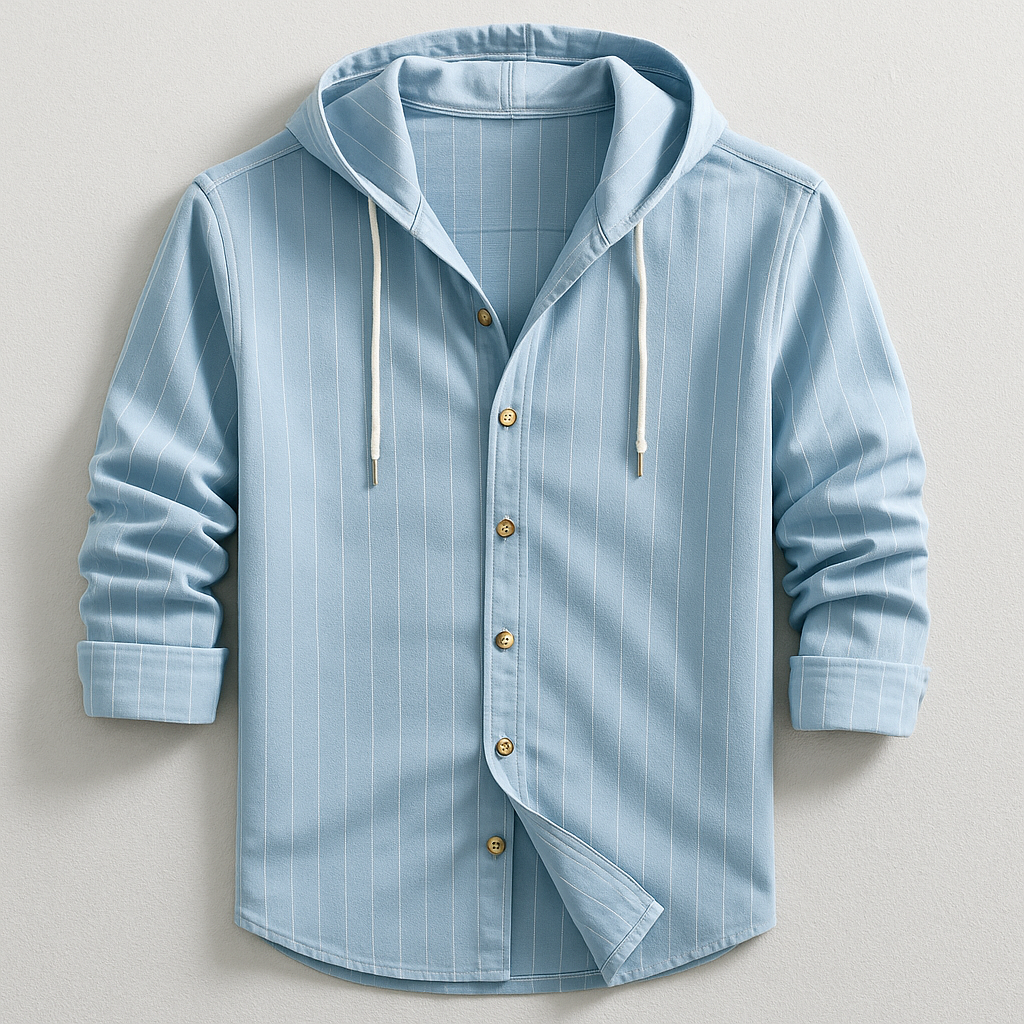 Chez Monsieur™ | Chemise de luxe à rayures avec capuche