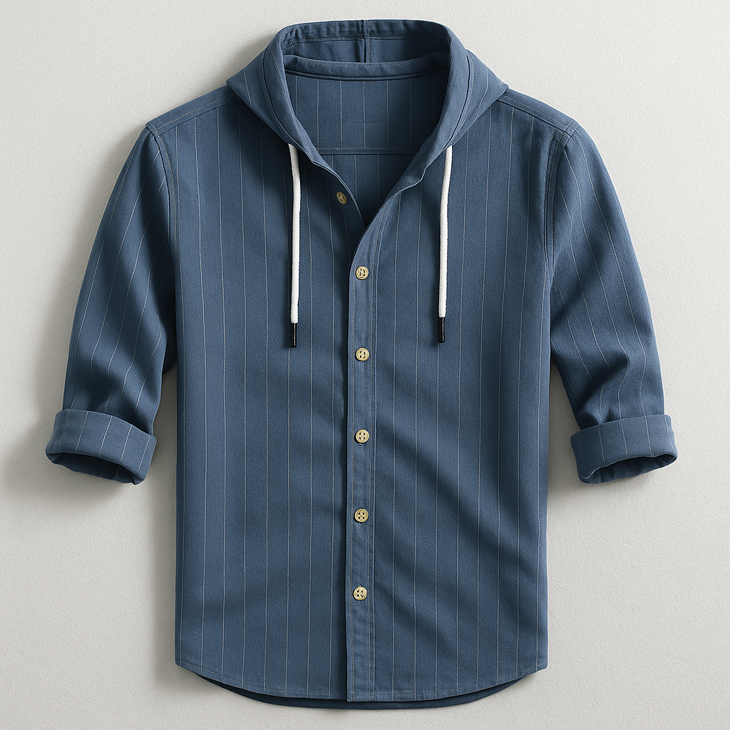 Chez Monsieur™ | Chemise de luxe à rayures avec capuche