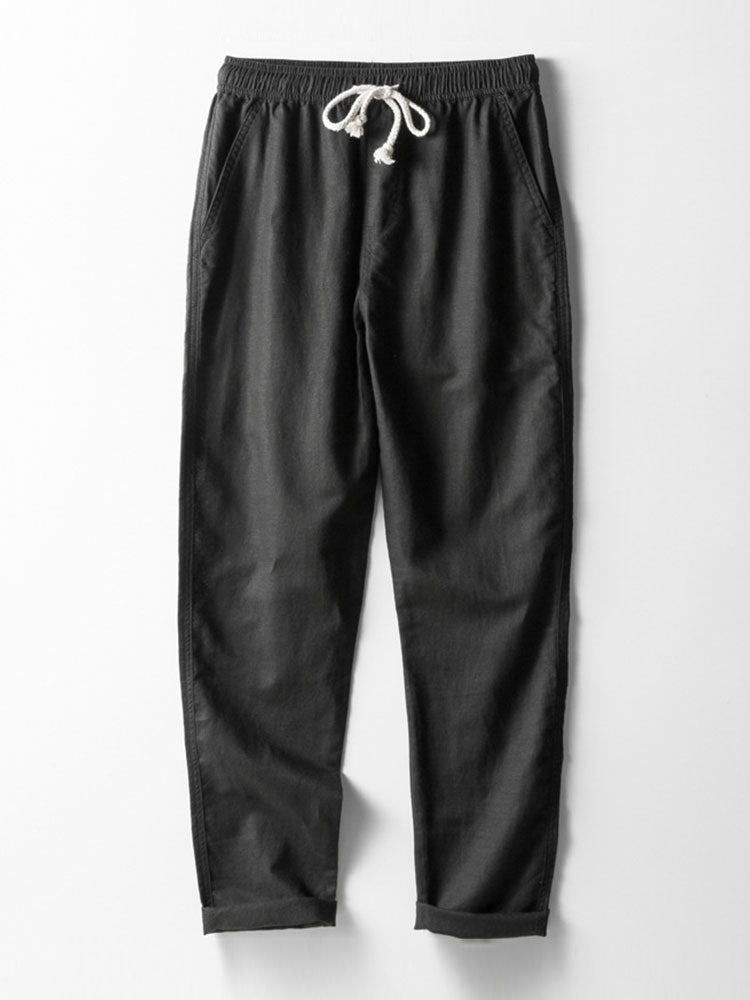 Gustave™ | Chemise en mélange lin et viscose avec boutons et pantalon droit en lin