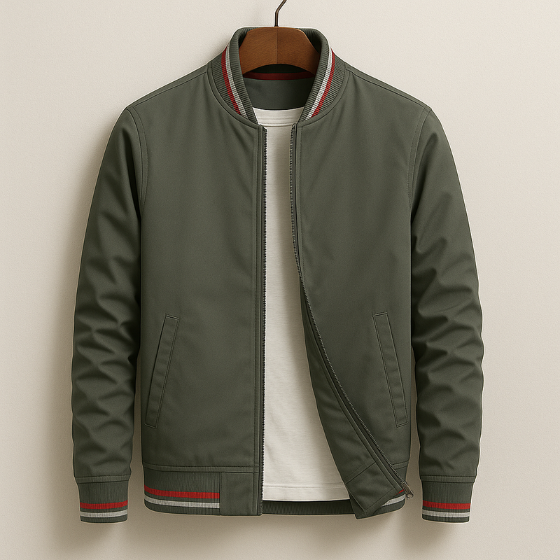 Chez Monsieur™ | Blouson Bomber Élégant à Rayures