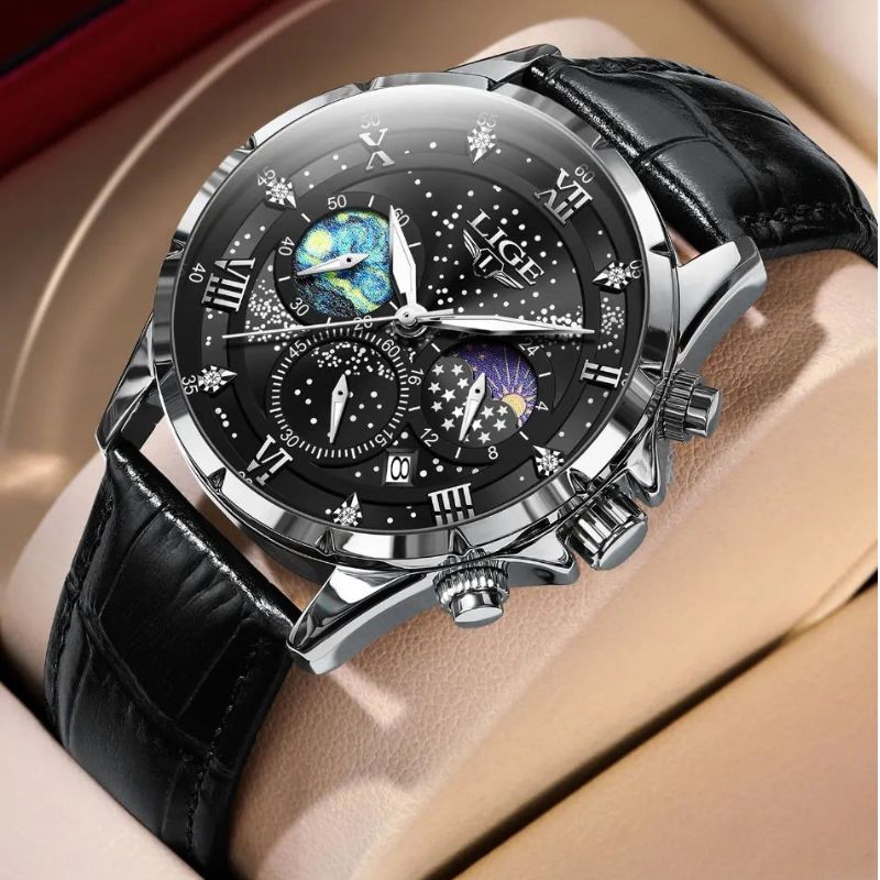 Julien™ | Montre Phase Lunaire Luxe
