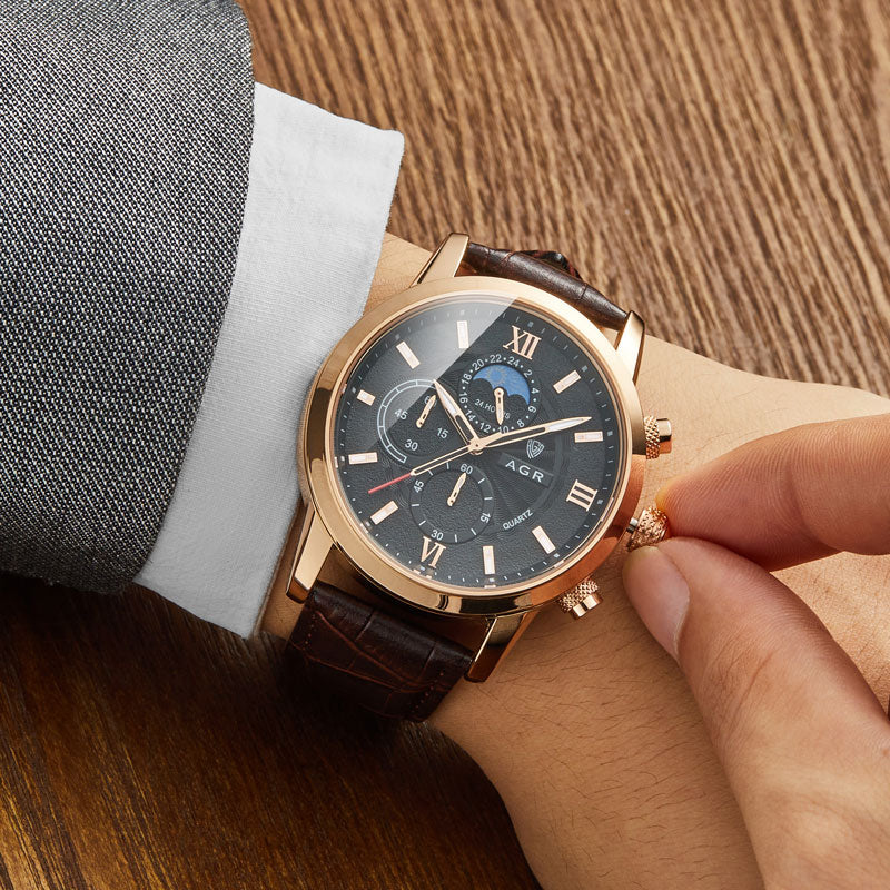 Lucien™ | Montre Quartz de Luxe en Cuir