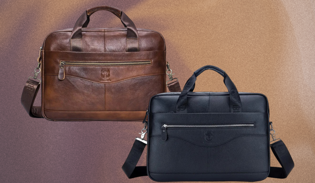 Paul | Sac ordinateur en cuir professionnel avec fermeture zippée incurvée