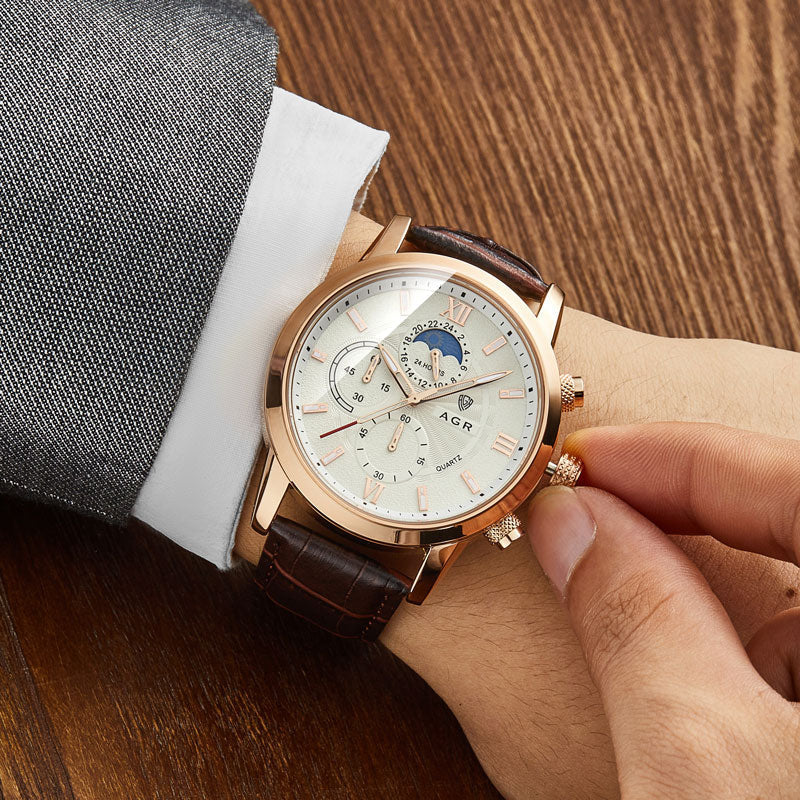 Lucien™ | Montre Quartz de Luxe en Cuir