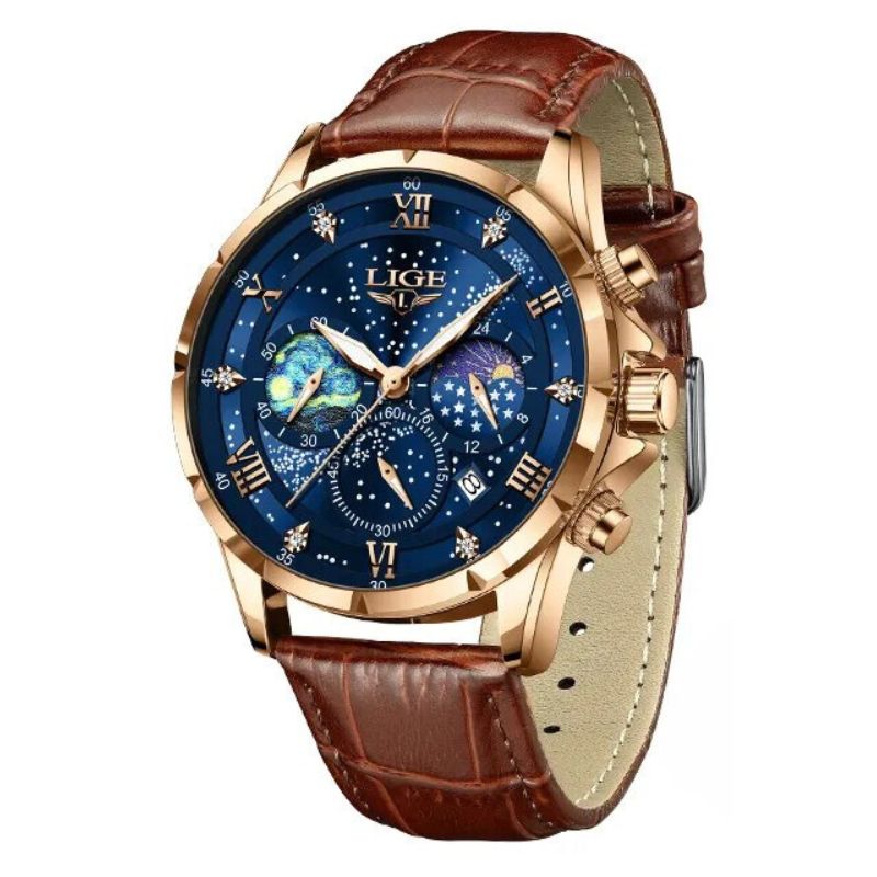 Julien™ | Montre Phase Lunaire Luxe