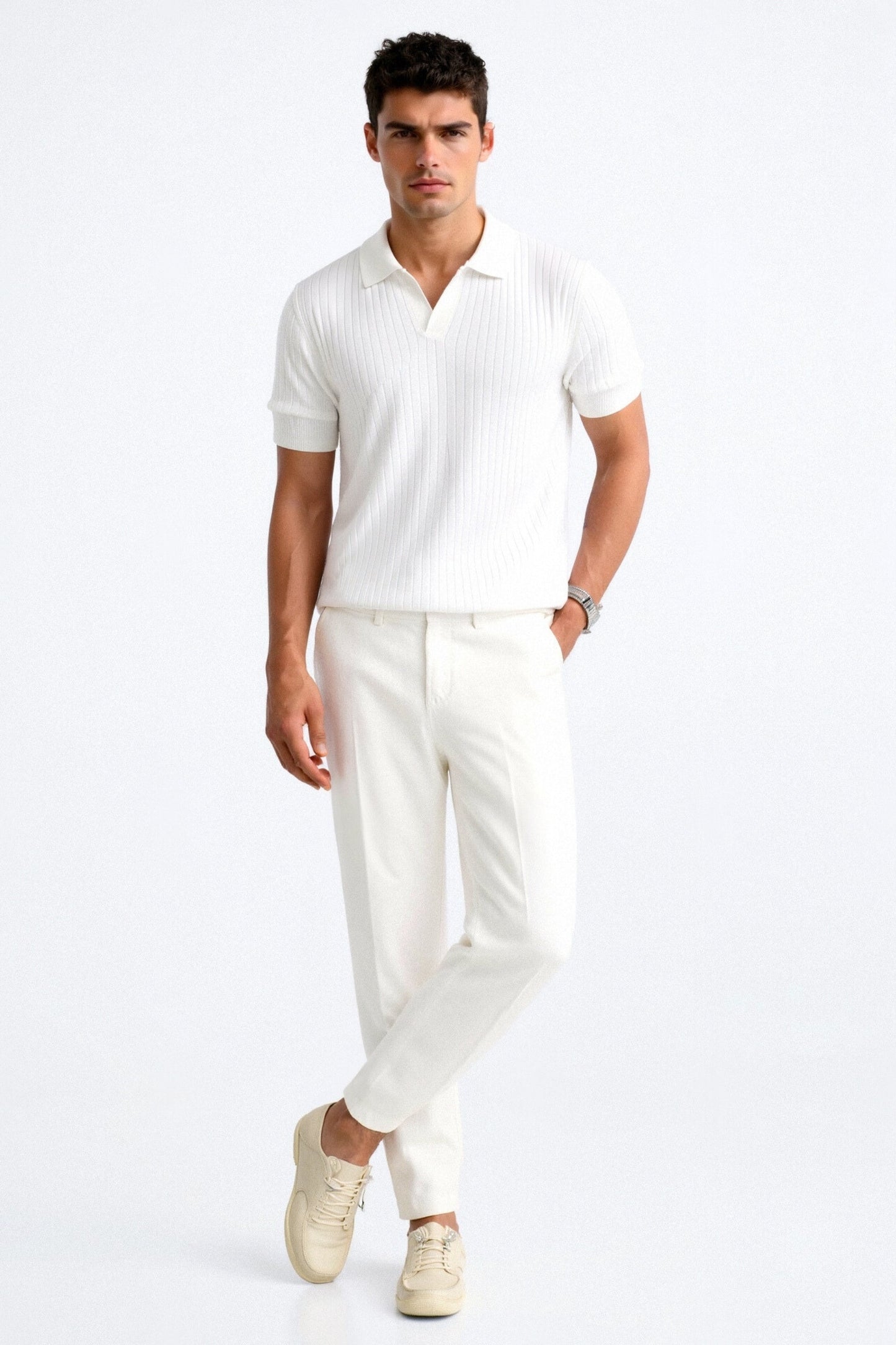 Aubry™ | Polo en Coton Côtelé
