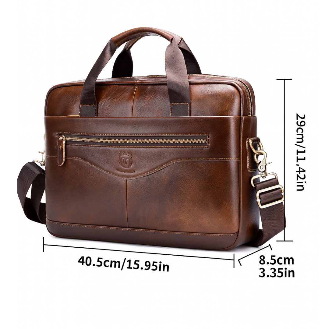 Leroy | Serviette Moderne en Cuir | Sac Bandoulière