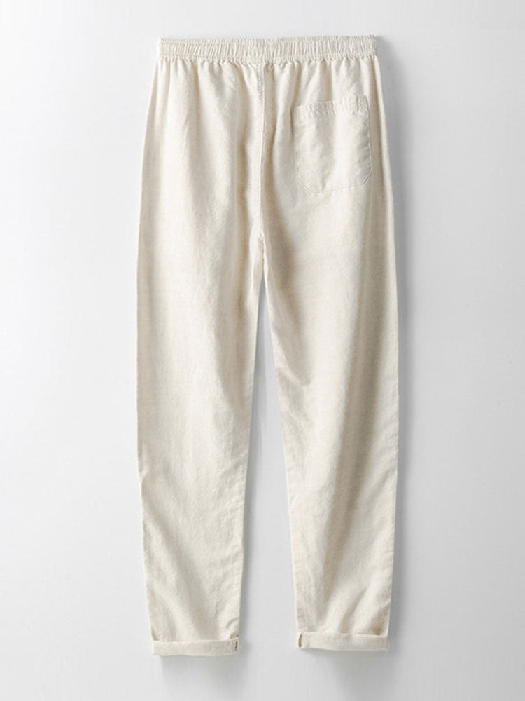 Gustave™ | Chemise en mélange lin et viscose avec boutons et pantalon droit en lin