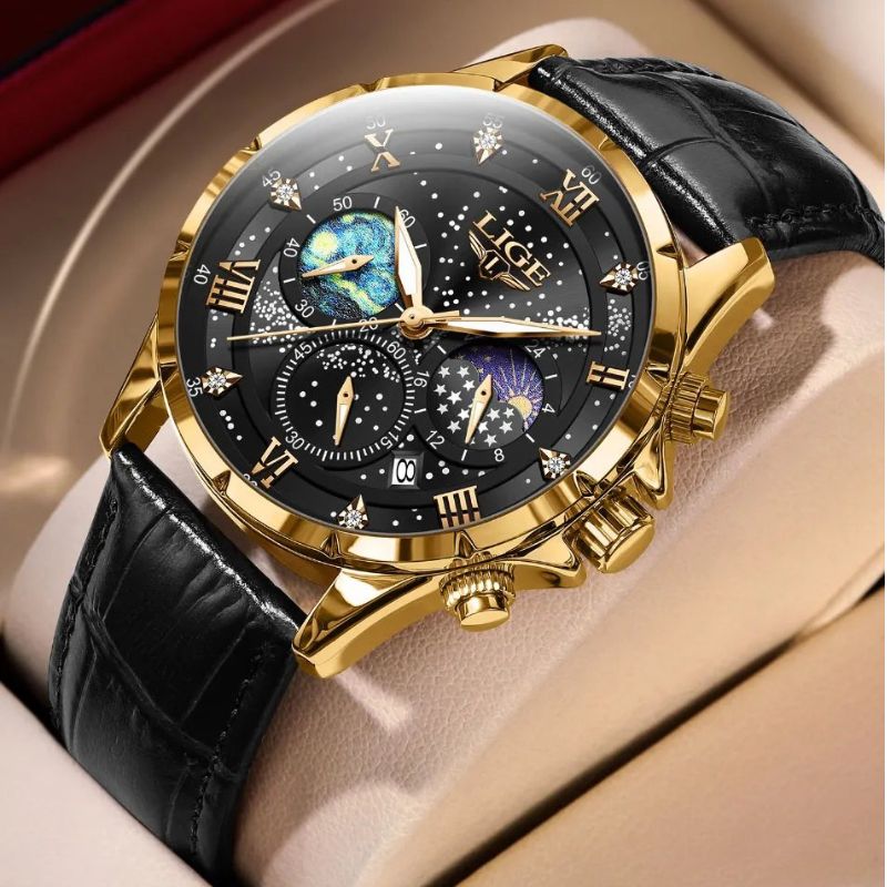 Julien™ | Montre Phase Lunaire Luxe