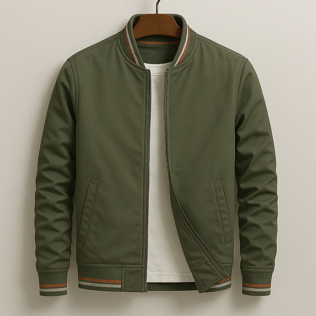Chez Monsieur™ | Blouson Bomber Élégant à Rayures