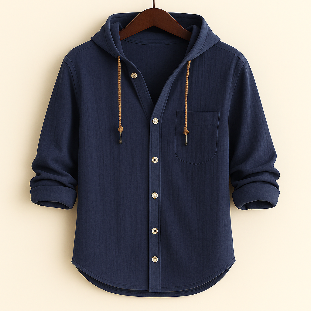 Chez Monsieur™ | Chemise de luxe en coton doux avec capuche