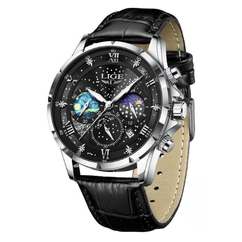Julien™ | Montre Phase Lunaire Luxe