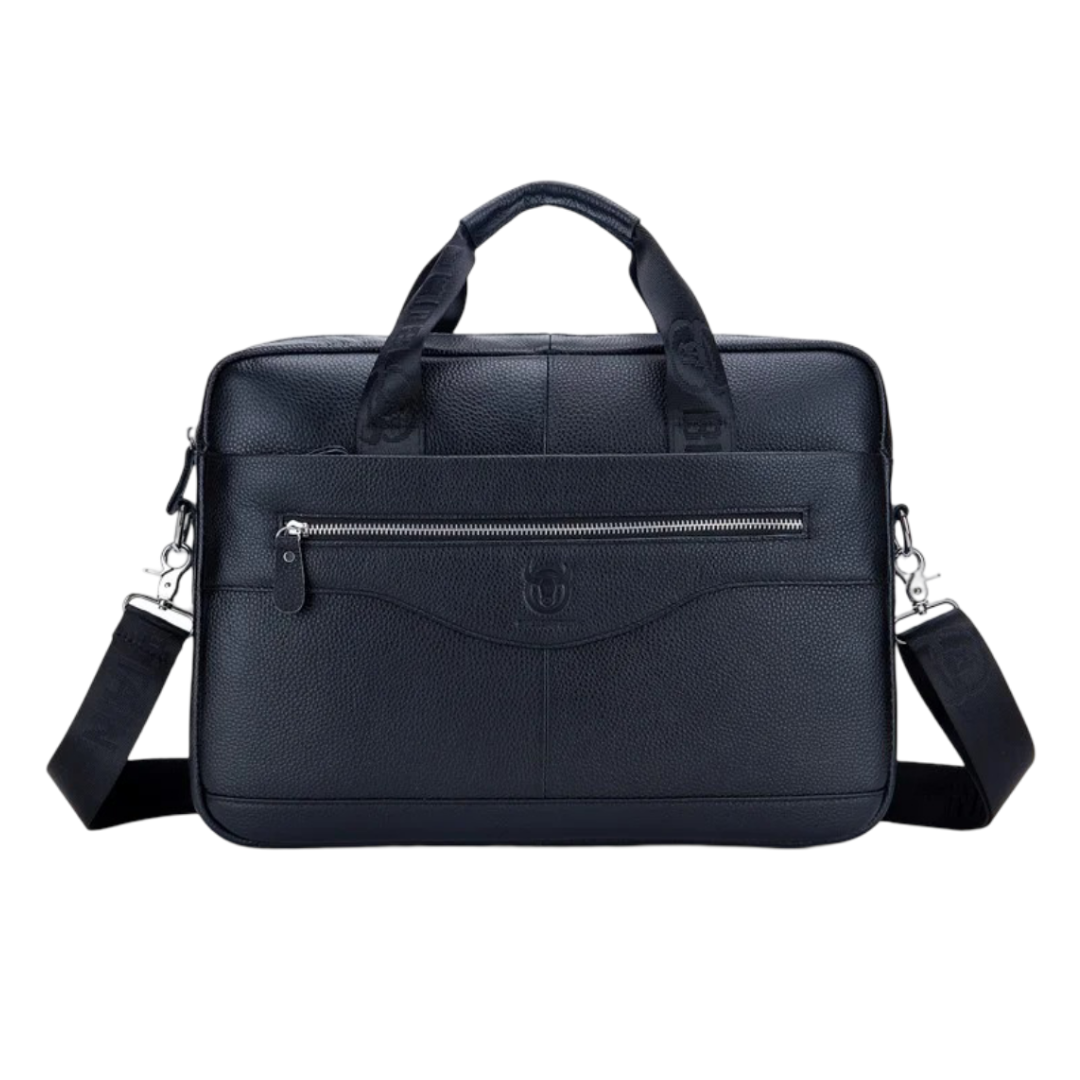 Paul | Sac ordinateur en cuir professionnel avec fermeture zippée incurvée