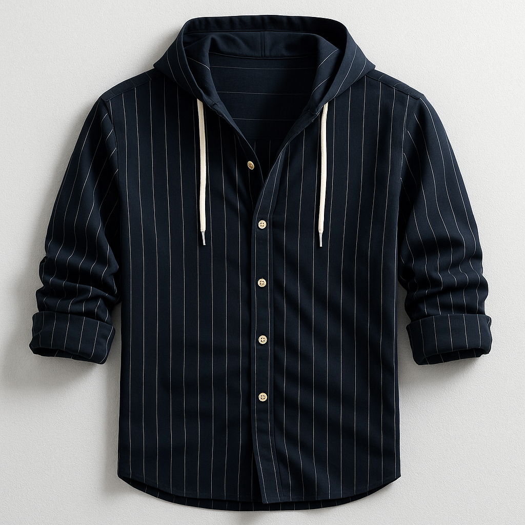 Chez Monsieur™ | Chemise de luxe à rayures avec capuche