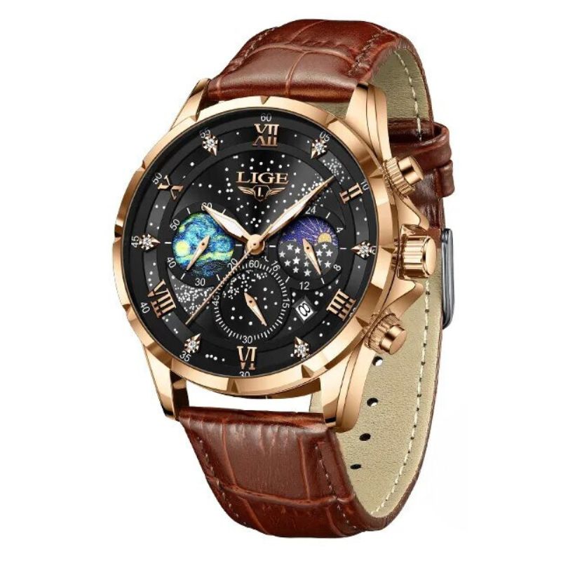 Julien™ | Montre Phase Lunaire Luxe