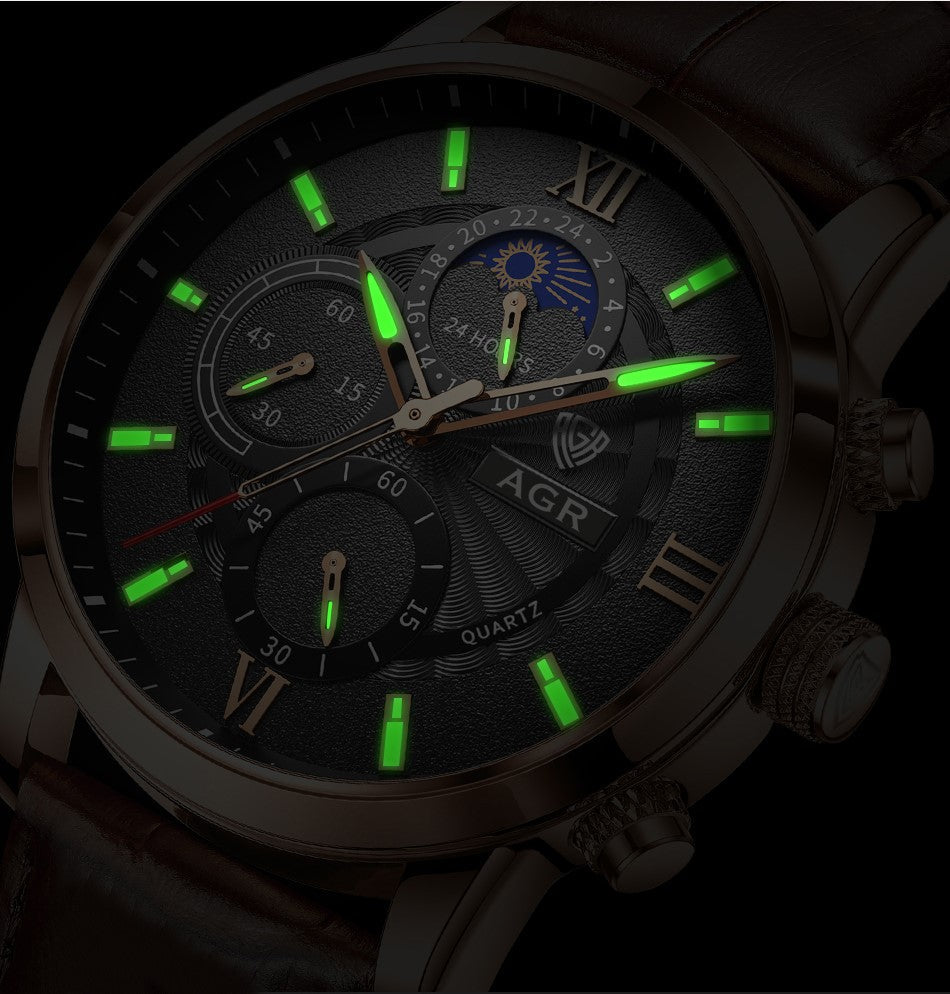 Lucien™ | Montre Quartz de Luxe en Cuir