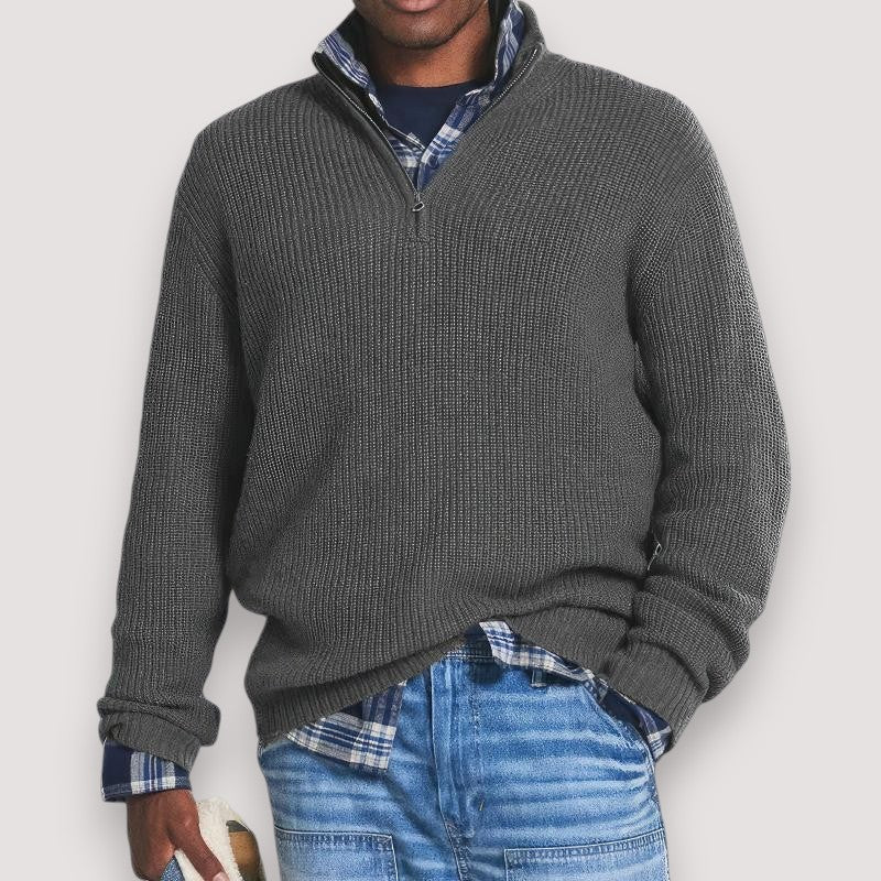 Étienne™ | Pull Homme Tricoté avec Zip