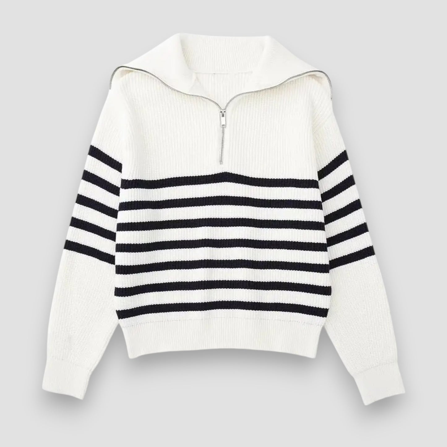 Marceau™ | Pull Zippé Rayé