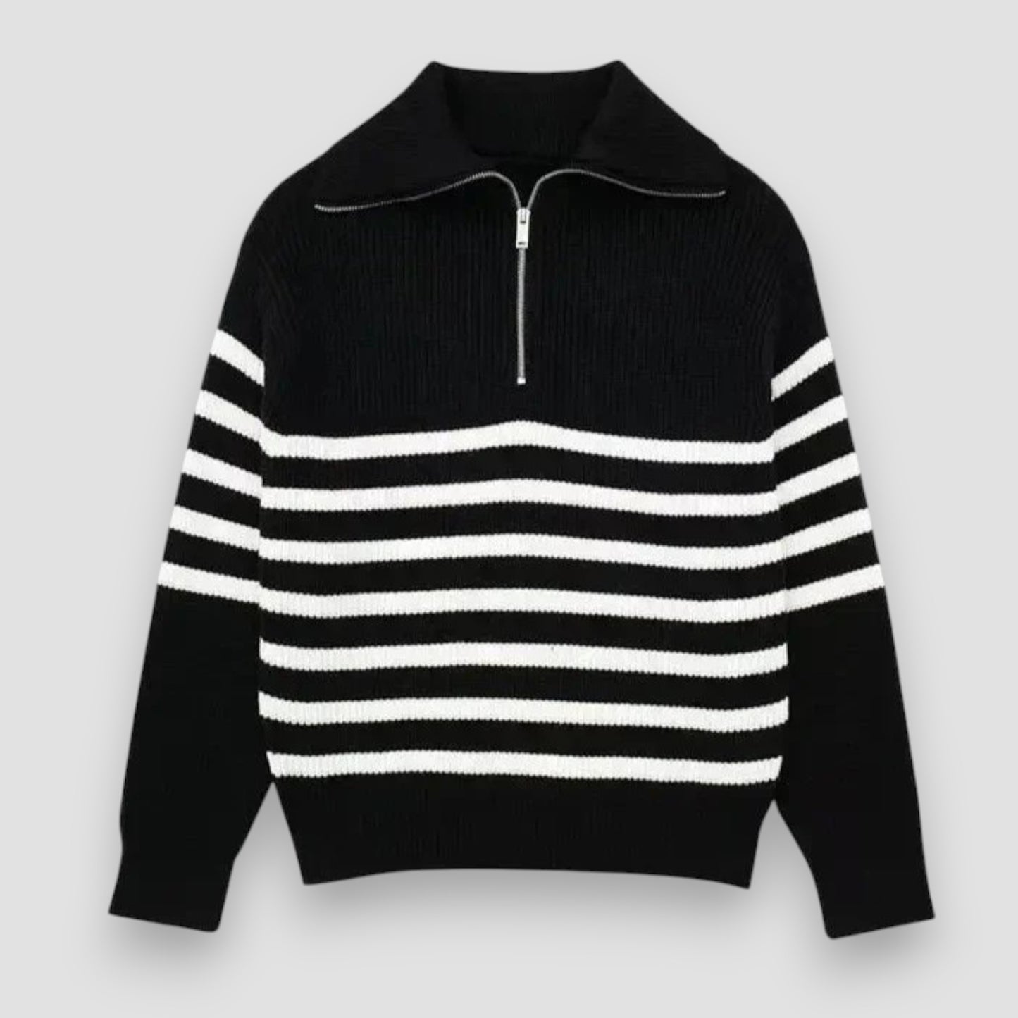 Marceau™ | Pull Zippé Rayé
