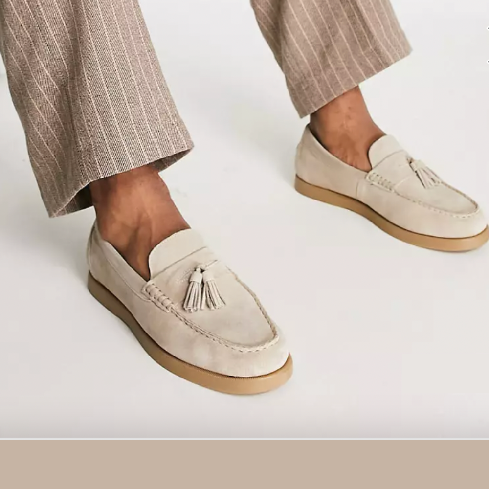 Perrin™ | Mocassins en Daim Souple à Pampilles