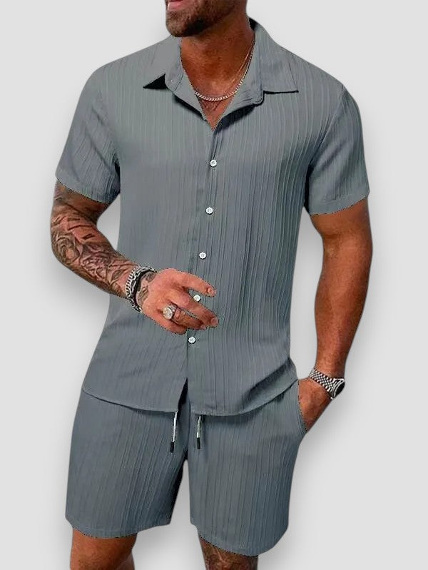 Le Havre™ | Ensemble chemise et pantalon en coton et lin