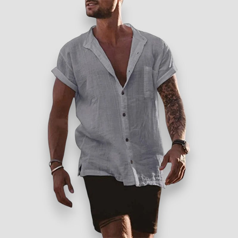 Dijon™ | Chemise d'été en coton et lin