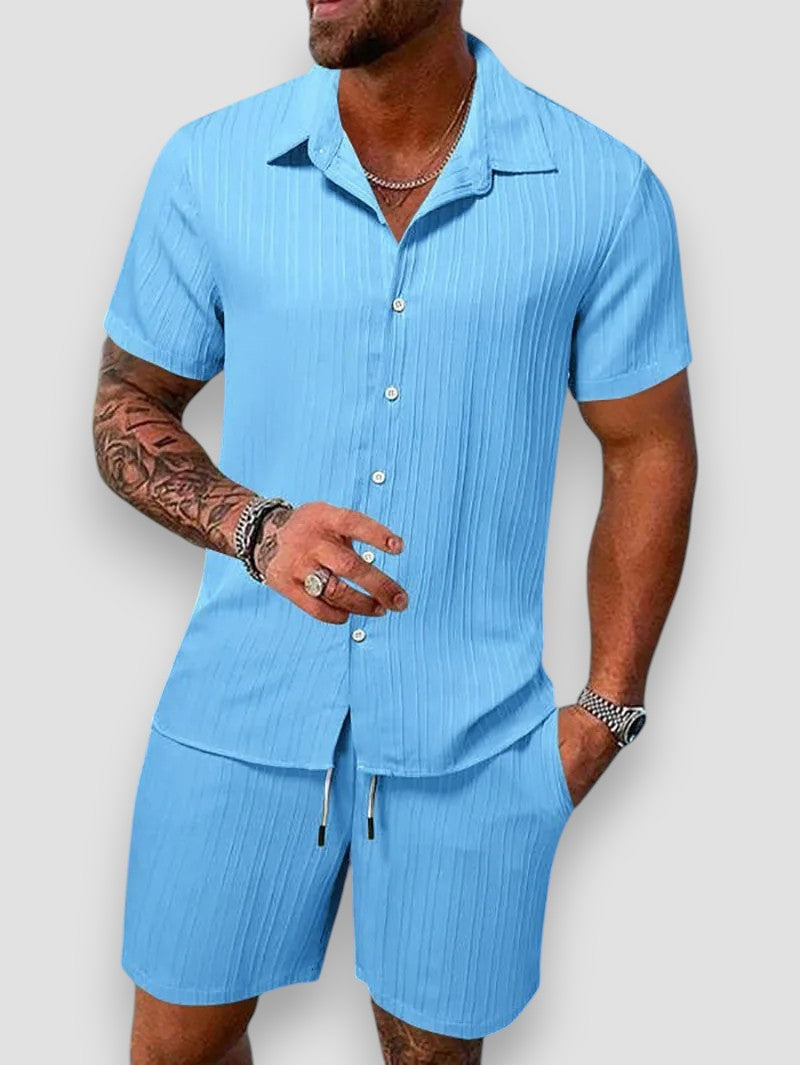 Le Havre™ | Ensemble chemise et pantalon en coton et lin