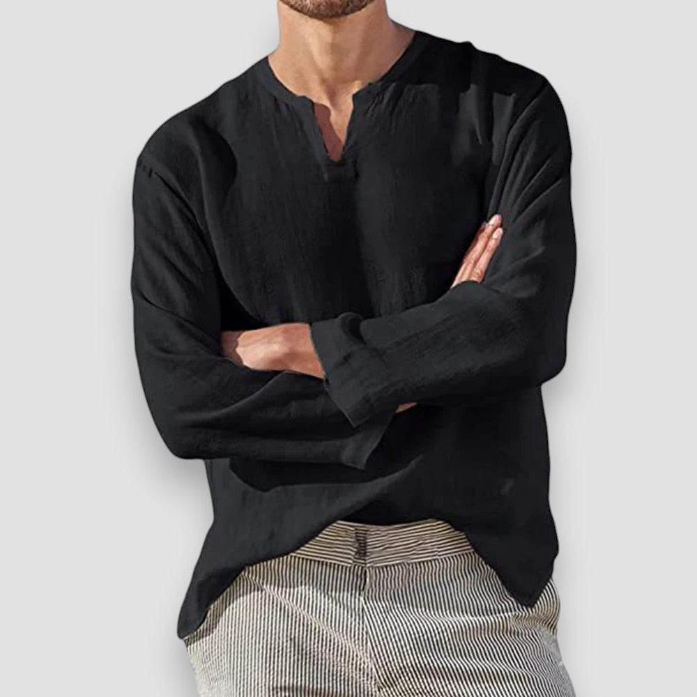 Reims™ | Chemise respirante en coton et lin