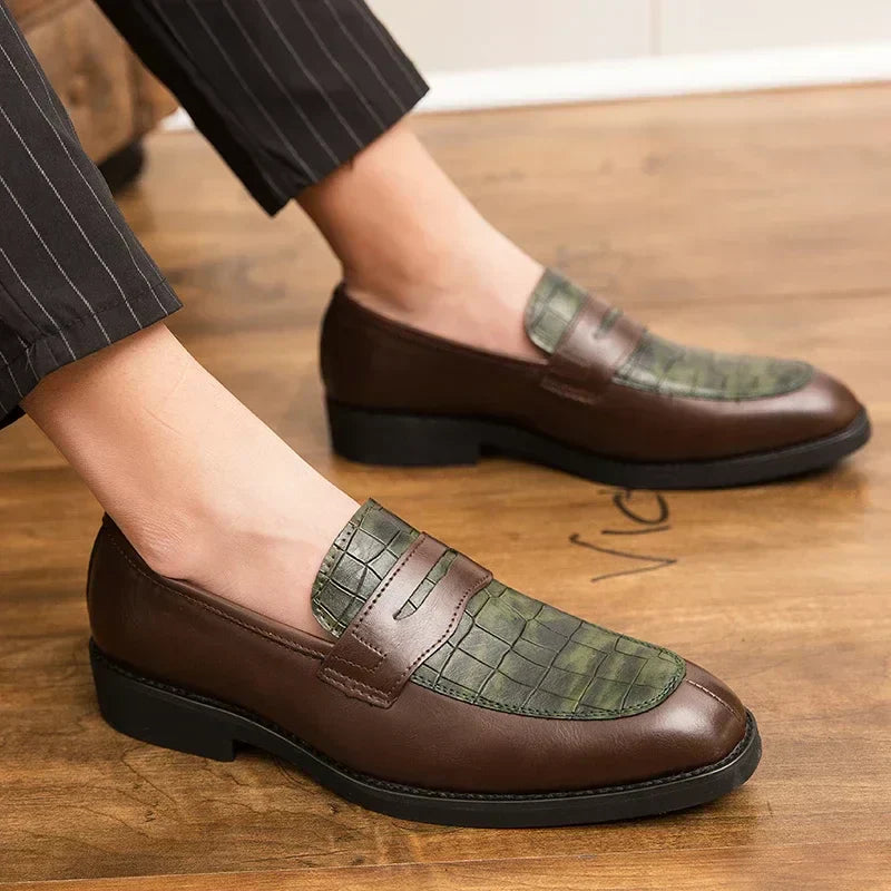 Delcourt™ | Mocassins en Cuir effet Crocodile