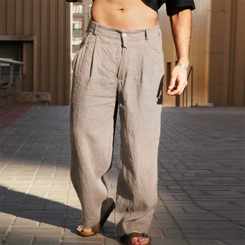 Hubert™ | Pantalon large en lin